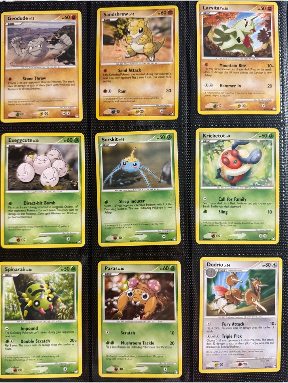 Pokemon 2007 Mysterious Treasures 22 Card Lot NO DUPS Dodrio Sandshrew LP NM